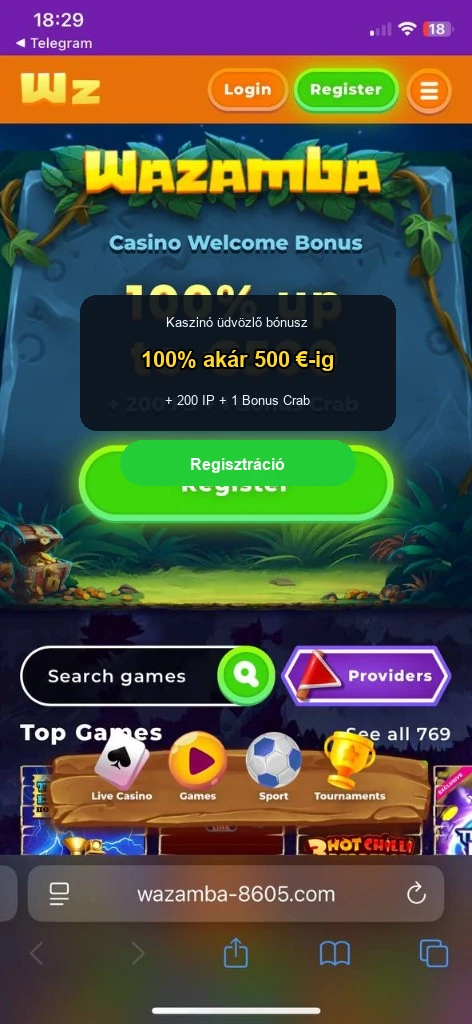 Wazamba mobil nézet 1