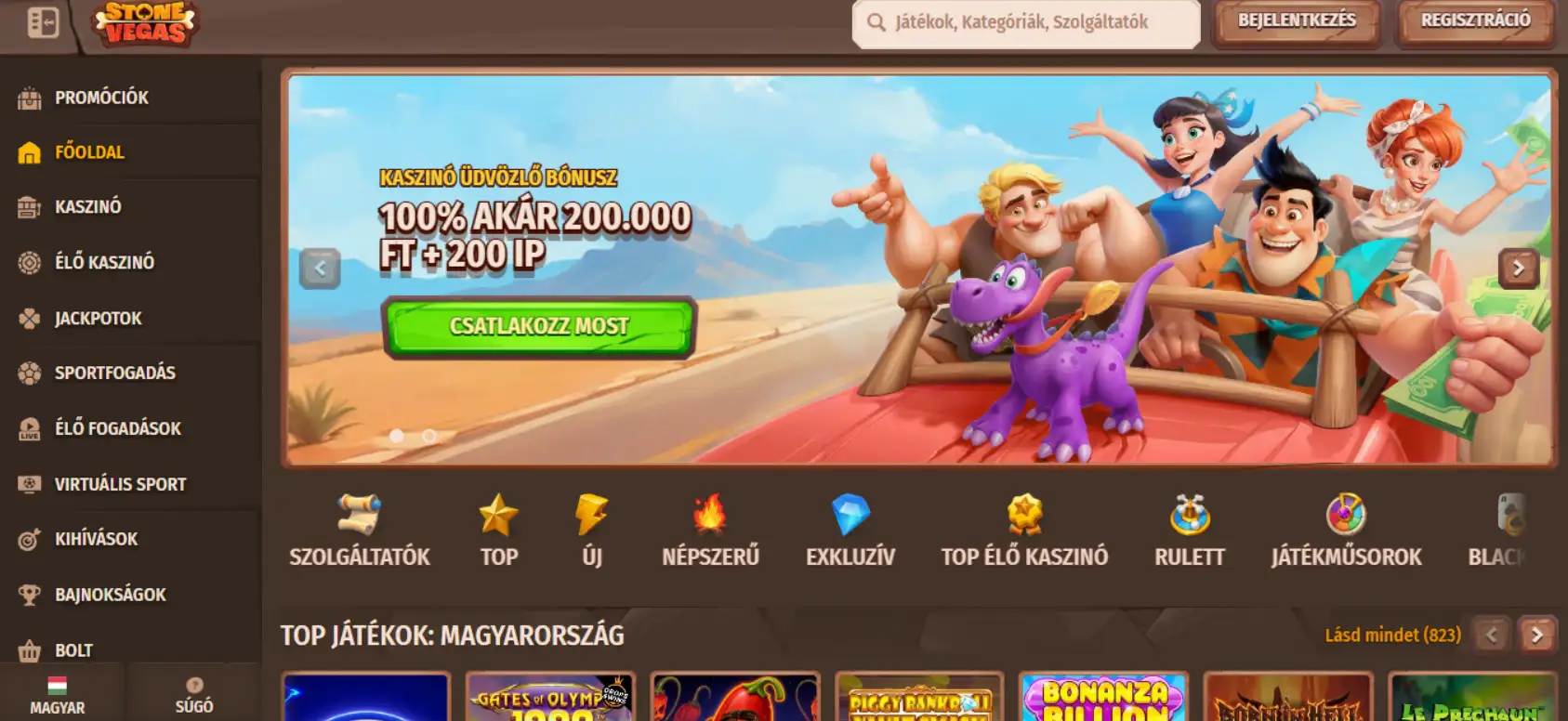 StoneVegas Casino Screen